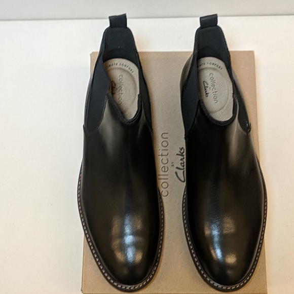 clarks black chelsea boots